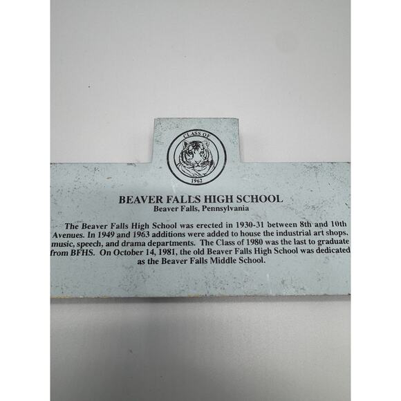 1995 Beaver Falls High School PA Wood Shelf Sitter Hometowne Collectible READ - Picture 4 of 9